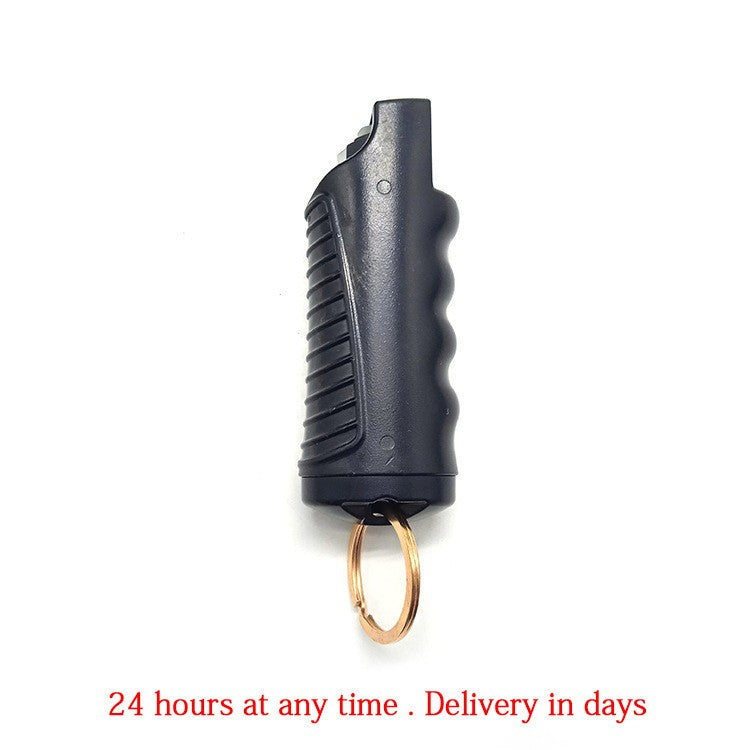 Self-Defense Keychain Set 4-piece Spray Knife Alarm Whistle