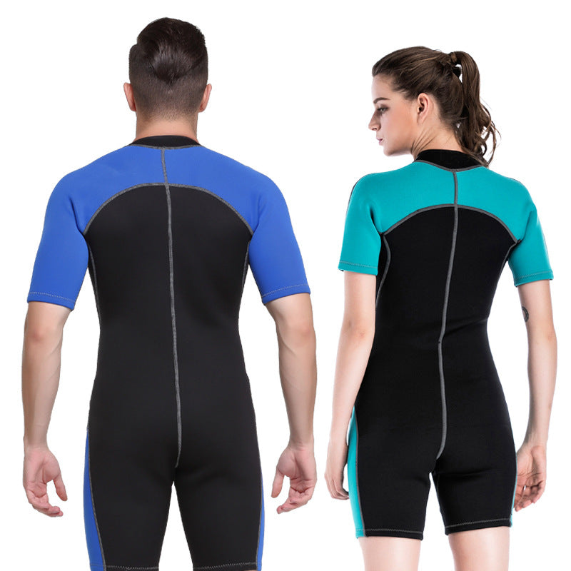 Neoprene Wetsuits Men's And Women's Swimming WetSuits One-Piece Thicken Swimsuit Short Sleeve Deep Diving Surfing Wetsuits
