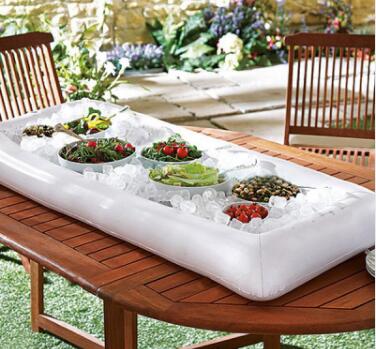Inflatable Cooler Bar Pool Serving Drink Buffet Tray Holder Floating Ice Salad Parties Chilling Chilled Summer Table Fill Float