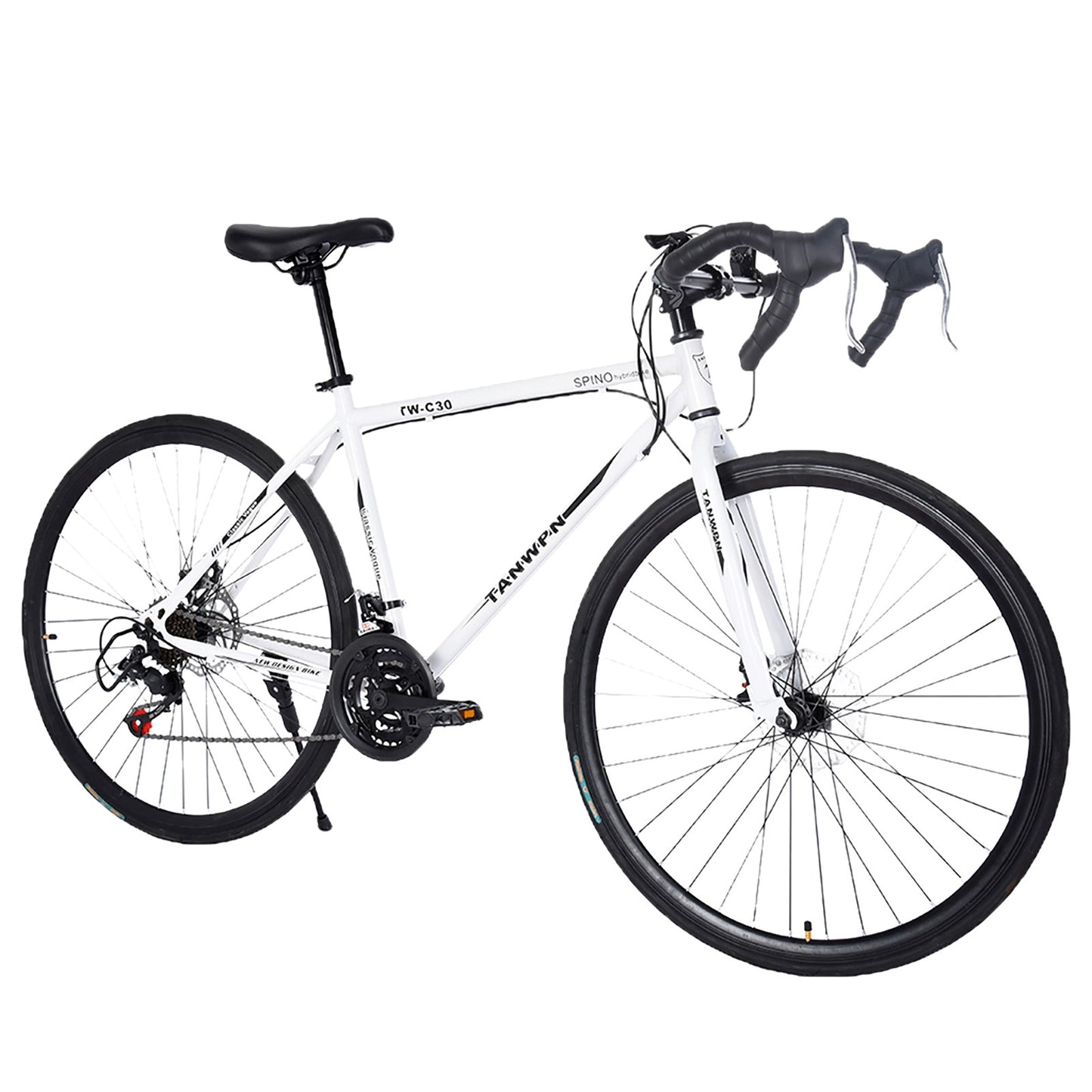 Begasso Shimanos  Full Suspension Road Bike 21 Speed Disc Brakes, 700c