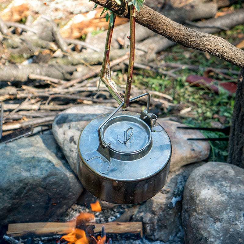 Outdoor Self-driving Camping Stainless Steel Kettle
