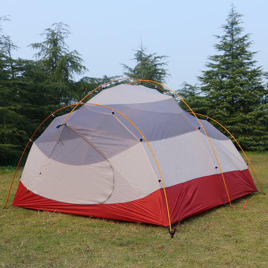 Outdoor multi-person aluminum pole tent