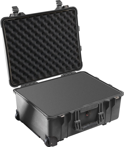 Pelican Protector Lrge Pistol - Case W/foam Wheels/handle Blk