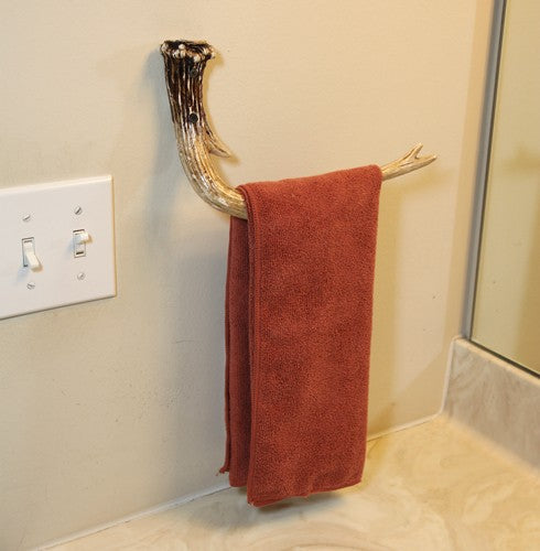 Rivers Edge Antler Hand Towel - Rack Hand Painted Resin