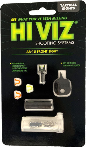 Hiviz Front Sight For Ar-15 - All Types Red/green Litepipes