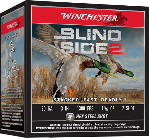 Winchester Blind Side 2 20ga - 3" Fp 1-1/16oz 25rd 10bx/cs