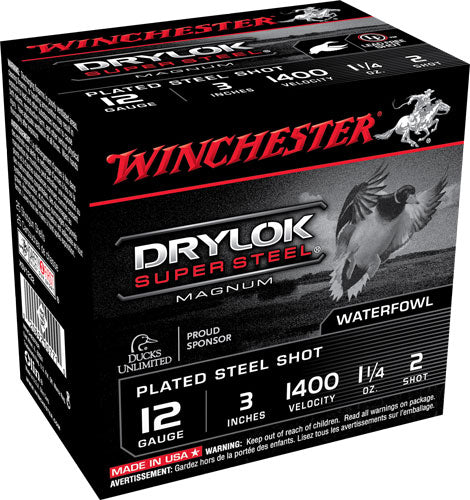 Winchester Drylok 12ga 3" - 1 1/4oz #2 25rd 10bx/cs