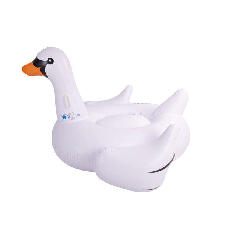 New Inflatable Swan Water Mount  Floating Row Swimming Ring Artifact