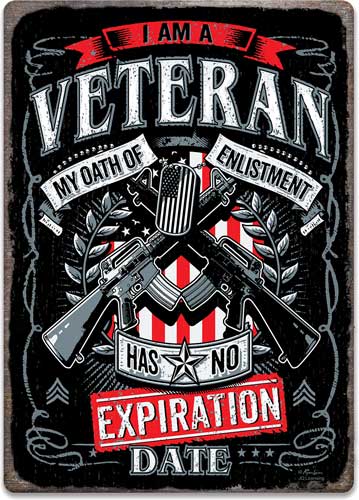 Rivers Edge Sign 12"x17" - "veteran Oath"