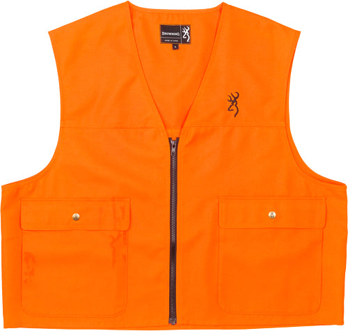 Browning Safety Vest Buck - Mark Logo Blaze Orange Med