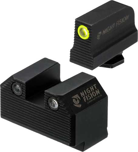 Night Fision Trit Stealth Yllw - Front/square Set For Glock