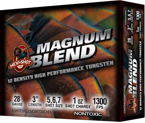 Hevi-shot Magnum Blend 28ga - 3" 1oz #567 5rd 10bx/cs