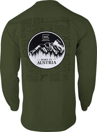 Glock Oem Born In Austria Long - Sleeve Shirt Military Green Md