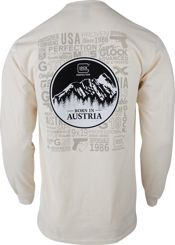 Glock Oem Born In Austria Long - Sleeve Shirt Tan Med