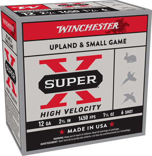 Winchester Super-x 12ga 2.75" - 1450fps 1-1/4oz 6 25rd 10bx/cs