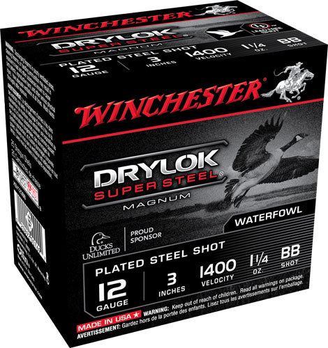 Winchester Drylok 12ga 3" - 25rd 10bx/cs 1 1/4oz #bb