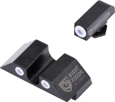 Night Fision Tritium White Dot - "u" Rear For Glock 20/41 Set!