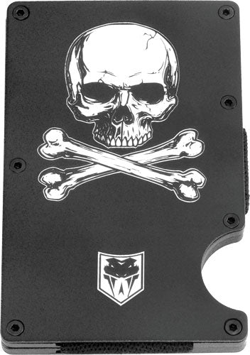 Cobratec Rfid Jolly Roger - Aluminum Wallet W/money Clip