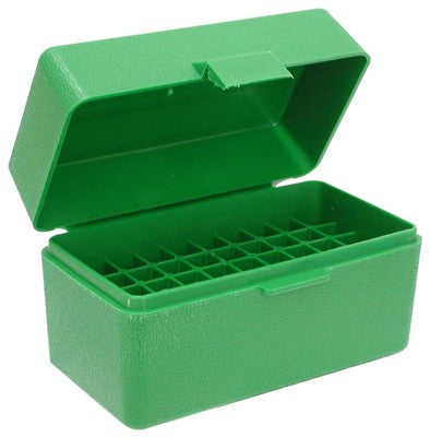 Mtm Ammo Box Small Rifle - 50-rounds Flip Top Style Green