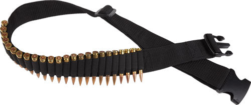 Bulldog Rifle Ammo Belt Holds - 24 Cartridges Adjustable Blk